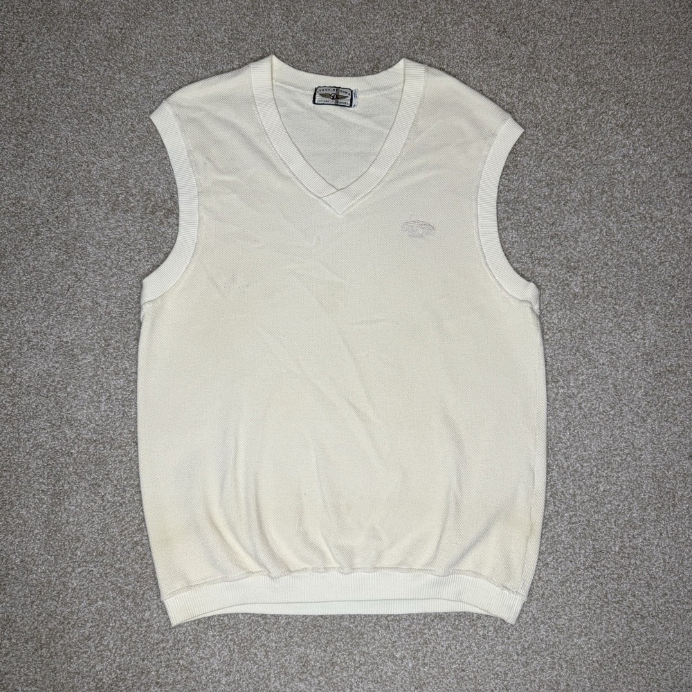 VTG Straight Down Club Sweater Vest Men's Size Large Sara Lee Classic Golf